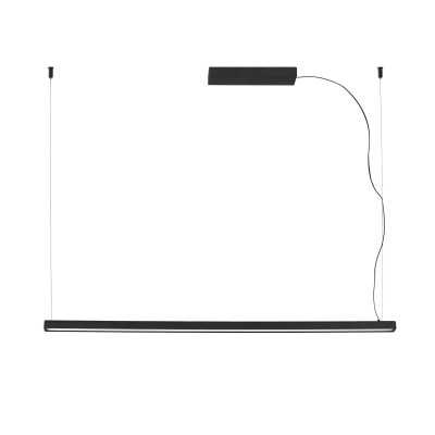 Deckenleuchte aus Aluminium mit integrierter LED, mattschwarz, MORLAC