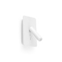 Wandleuchte aus Aluminium mit integrierter LED, mattweiss, SABRES