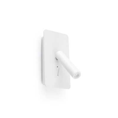 Wandleuchte aus Aluminium mit integrierter LED, mattweiss, SABRES