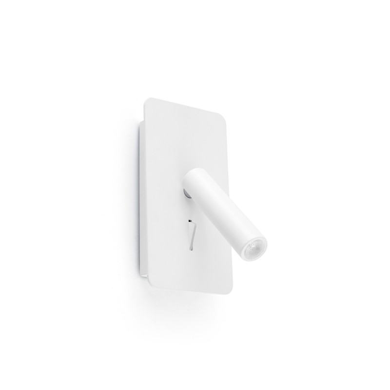 Wandleuchte aus Aluminium mit integrierter LED, mattweiss, SABRES