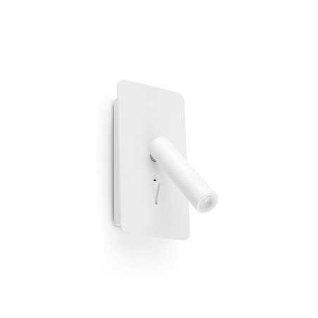 Wandleuchte aus Aluminium mit integrierter LED, mattweiss, SABRES