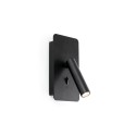 Wandleuchte aus Aluminium mit integrierter LED, mattschwarz, AVRECHY