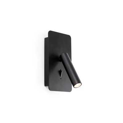 Wandleuchte aus Aluminium mit integrierter LED, mattschwarz, AVRECHY