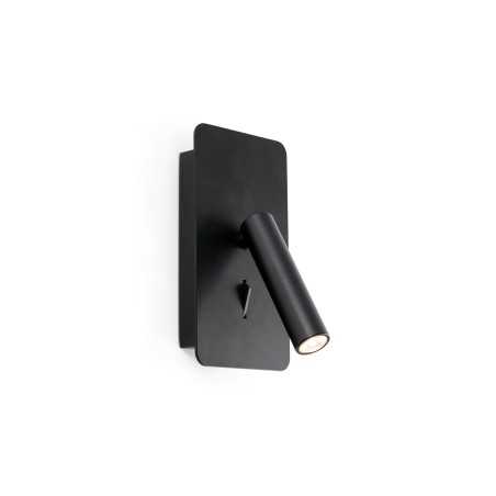 Wandleuchte aus Aluminium mit integrierter LED, mattschwarz, AVRECHY