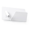 Wandleuchte aus Aluminium mit integrierter LED, mattweiss, BARDOT