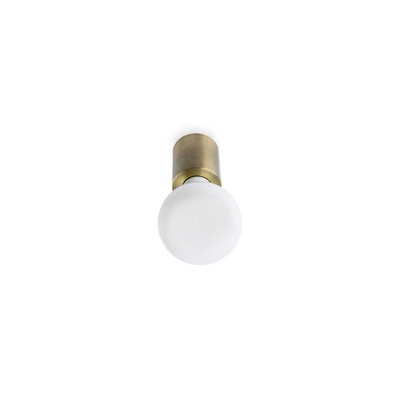 Wandleuchte aus Aluminium E27, Antikgold, ROGNAIX