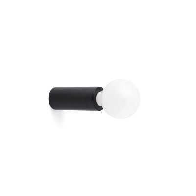 Wandleuchte aus Aluminium E27, mattschwarz, MERARD