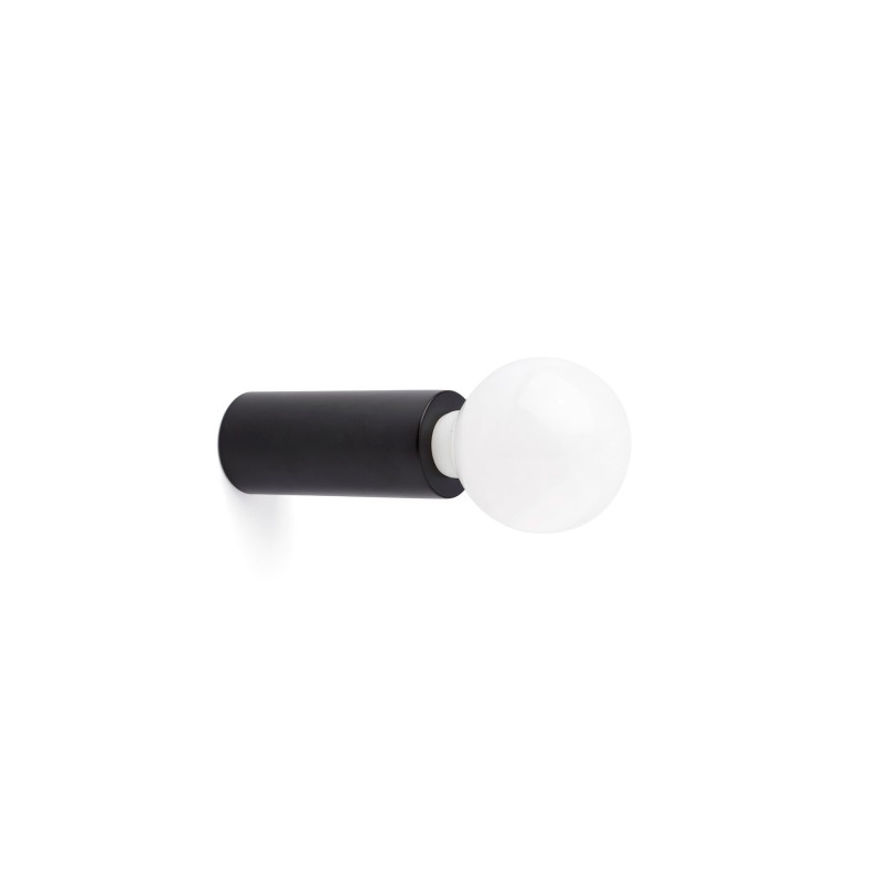 Wandleuchte aus Aluminium E27, mattschwarz, MERARD