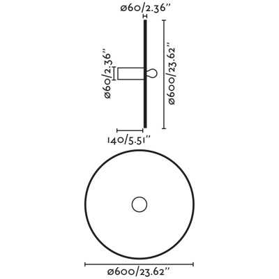 Wandleuchte aus Aluminium E27, mattschwarz, SAULTY