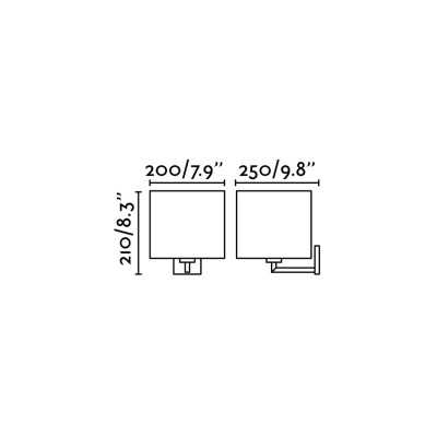 Wandleuchte aus Stahl E27, chrom glaenzend, ASNINS