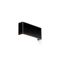 Wandleuchte aus Aluminium mit integrierter LED, mattschwarz, ANHAUX