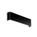 Wandleuchte aus Aluminium mit integrierter LED, mattschwarz, VIRLOUP