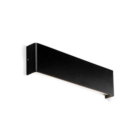 Wandleuchte aus Aluminium mit integrierter LED, mattschwarz, VIRLOUP