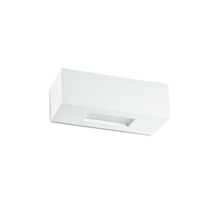 Wandleuchte aus Gips G9, mattweiss, TREPREL