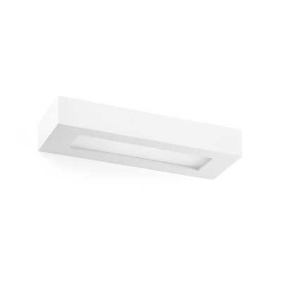 Wandleuchte aus Gips E14, mattweiss, SALAVRE