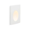 Wandleuchte aus Gips mit integrierter LED, mattweiss, XAMBES