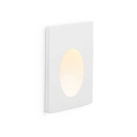Wandleuchte aus Gips mit integrierter LED, mattweiss, XAMBES