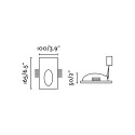 Wandleuchte aus Gips mit integrierter LED, mattweiss, XAMBES