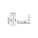 Wandleuchte aus Gips mit integrierter LED, mattweiss, RIOUZAL
