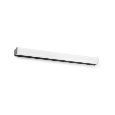 Wandleuchte aus Aluminium mit integrierter LED, mattschwarz, CLAUDON