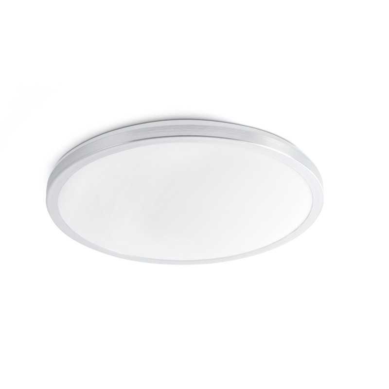 Deckenleuchte aus Aluminium mit integrierter LED, gebuersteter Stahl, HOUSSEN