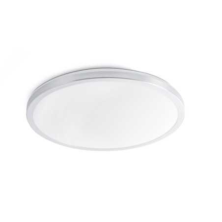 Deckenleuchte aus Aluminium mit integrierter LED, gebuersteter Stahl, HOUSSEN