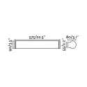 Wandleuchte aus Aluminium mit integrierter LED, chrom glaenzend, DRACHE