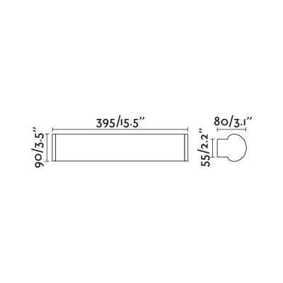Wandleuchte aus Aluminium mit integrierter LED, gebuerstetes Bronze, LA TAYE