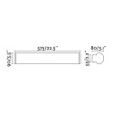 Wandleuchte aus Aluminium mit integrierter LED, gebuerstetes Bronze, COURAUD