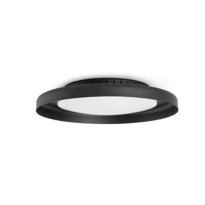 Deckenleuchte aus Stahl mit integrierter LED, mattschwarz, LAGAMAS