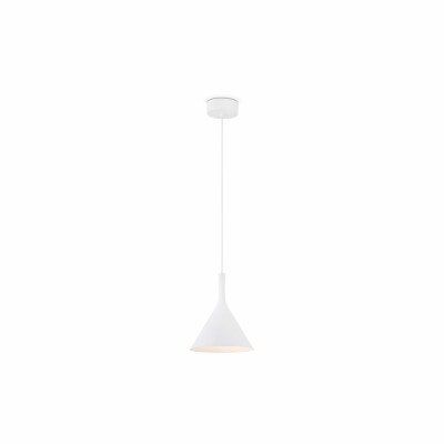 Deckenleuchte aus Stahl mit integrierter LED, mattweiss, DRULHE