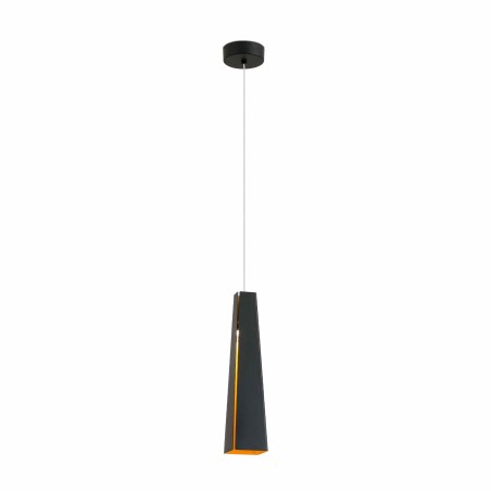 Deckenleuchte aus Aluminium mit integrierter LED, mattschwarz, AMPLIER