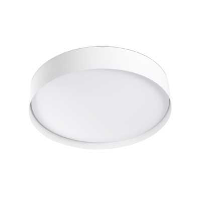 Deckenleuchte aus Stahl mit integrierter LED, mattweiss, SAULES