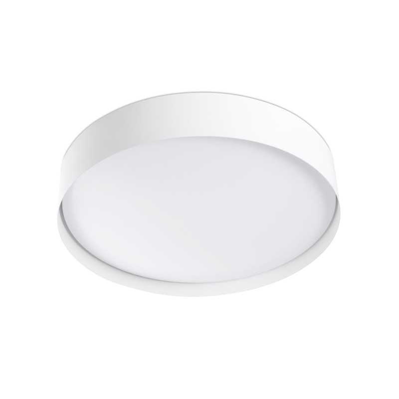 Deckenleuchte aus Stahl mit integrierter LED, mattweiss, SAULES
