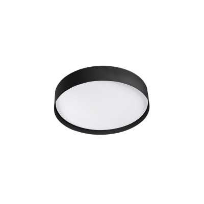 Deckenleuchte aus Stahl mit integrierter LED, mattschwarz, CARBINI